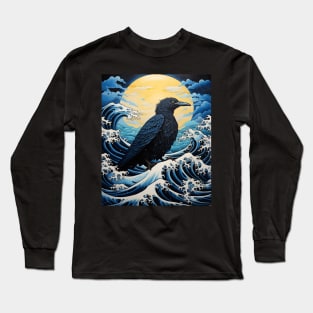 The Great Raven Of Kanagawa Long Sleeve T-Shirt